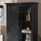Flash Furniture Harrison 36in. Wide Rustic Farmhouse Storage Cabinet Bookcase w/Sliding Barn Door, Black ZG-026-BLK-GG - alternate 7